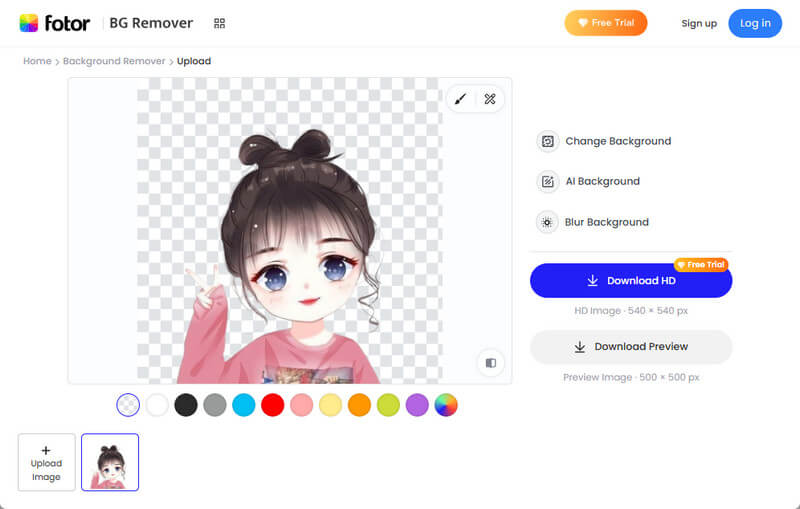 remove.bg alternative - fotor background remover