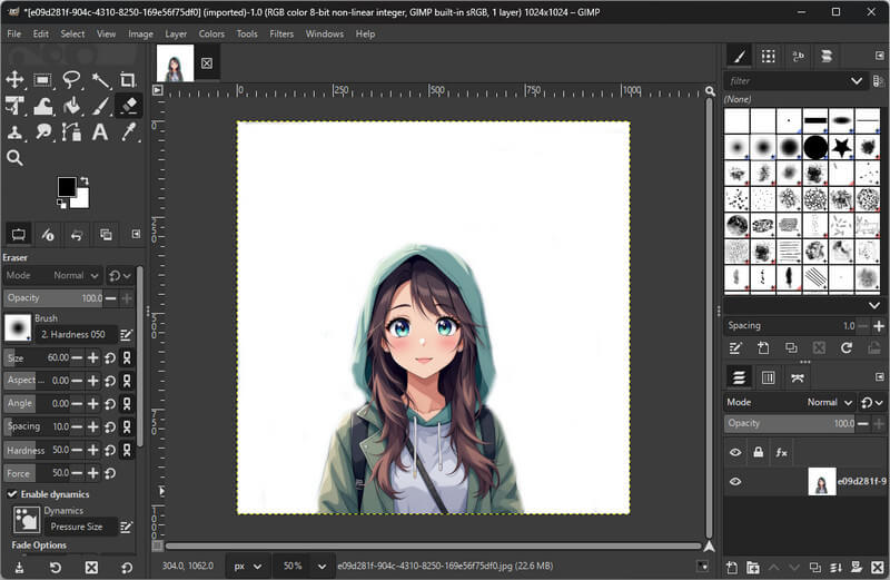 gimp as an alternative tool to remove.bg