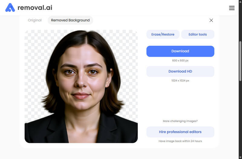 erase background with removal.ai